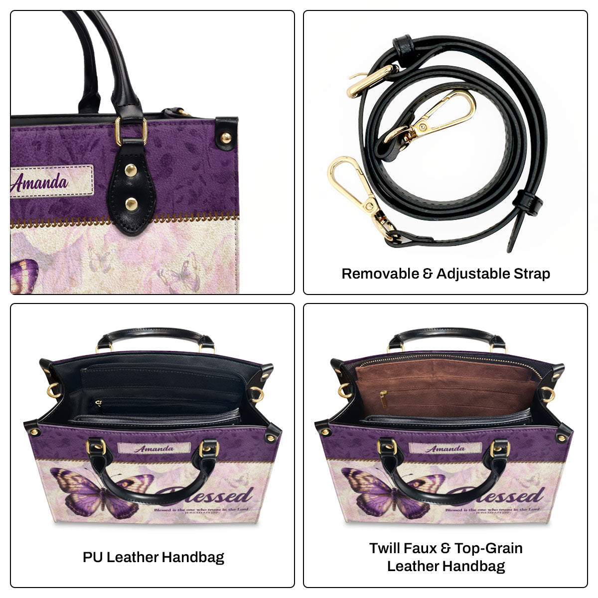 Trust in the Lord - Personalized Leather Handbag GMJSLB200054