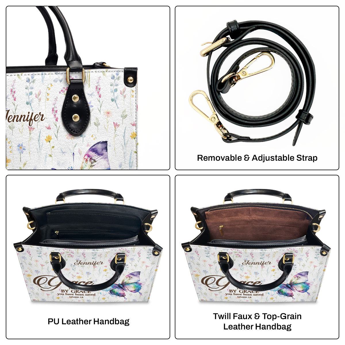 Grace-Inspired - Personalized Leather Handbag GMJSLB200048