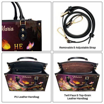 He Calls Me Beautiful - Personalized Leather Handbag GMJSLB200085