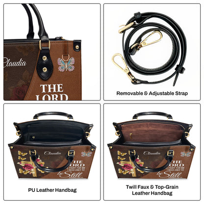 The Lord Will Fight For Me - Personalized Leather Handbag GMJSLB200096