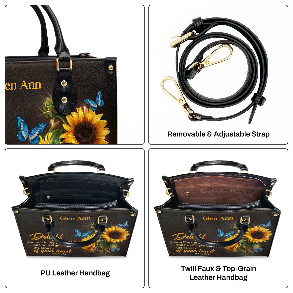 Faith-Inspired - Personalized Leather Handbag GMJSLB200103