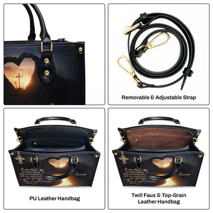 I Am The Light Of The World - Personalized Leather Handbag GMJSLB200113