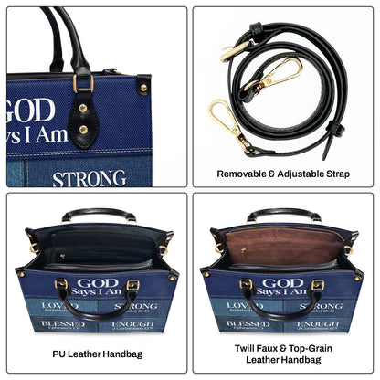 God Says You Are - Personalized Leather Handbag GMJSLB200037