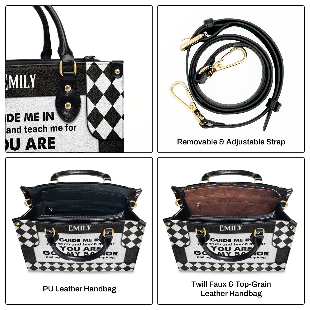 Christian Faith - Personalized Leather Handbag for Women GMJSLB200085
