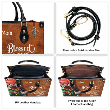Blessed Is The Woman Who Trusts In The Lord - Personalized Leather Handbag GMJSLB200090