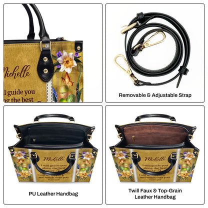 I Will Advise You And Watch Over You - Personalized Leather Handbag GMJSLB200089