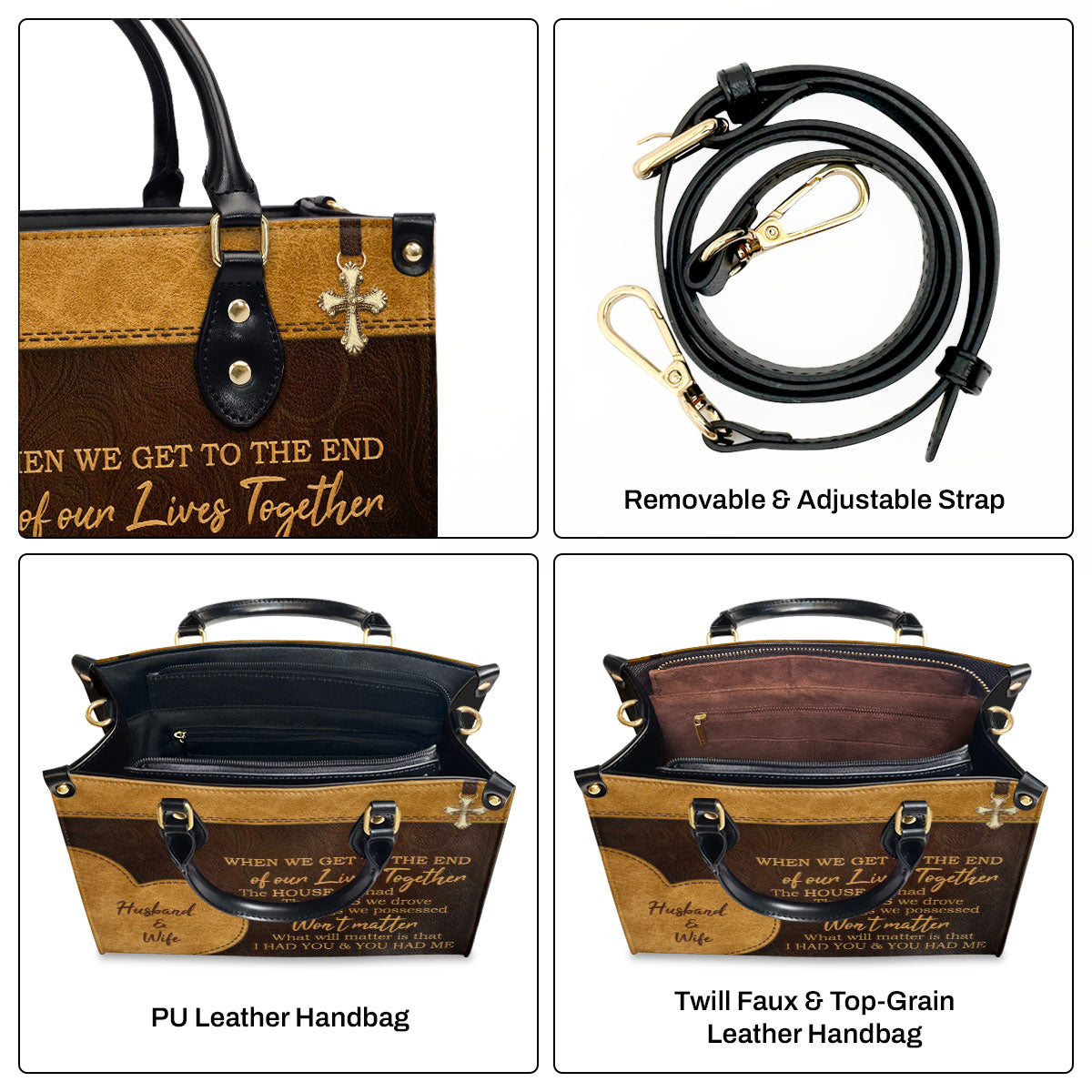 Faith-Inspired - Personalized Leather Handbag GMJSLB200083