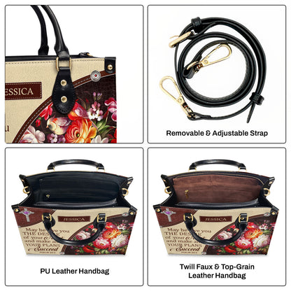 Faith Quote - Personalized Leather Handbag GMJSLB200108