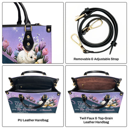 May The Lord Shine On You - Personalized Leather Handbag GMJSLB200091