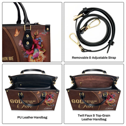 God Is Within Me - Personalized Leather Handbag GMJSLB200094