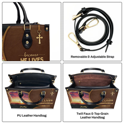 Because He Lives - Personalized Leather Handbag for Women GMJSLB200091