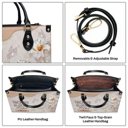 In The Beginning Was The Word - Personalized Leather Handbag GMJSLB200106