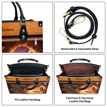 Rejoice Always - Personalized Leather Handbag - Gift for Her GMJSLB200117