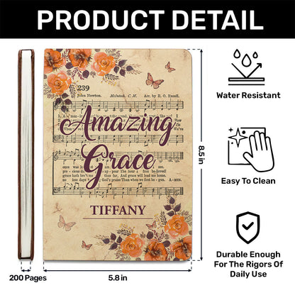 Amazing Grace - Gift for Daughter - Personalized Leather Notebook GMJSNB200125