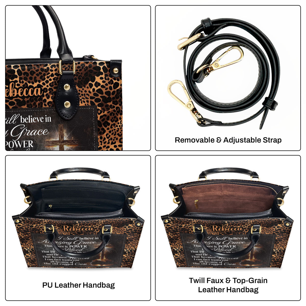 Faith-Inspired - Personalized Leather Handbag GMJSLB200020