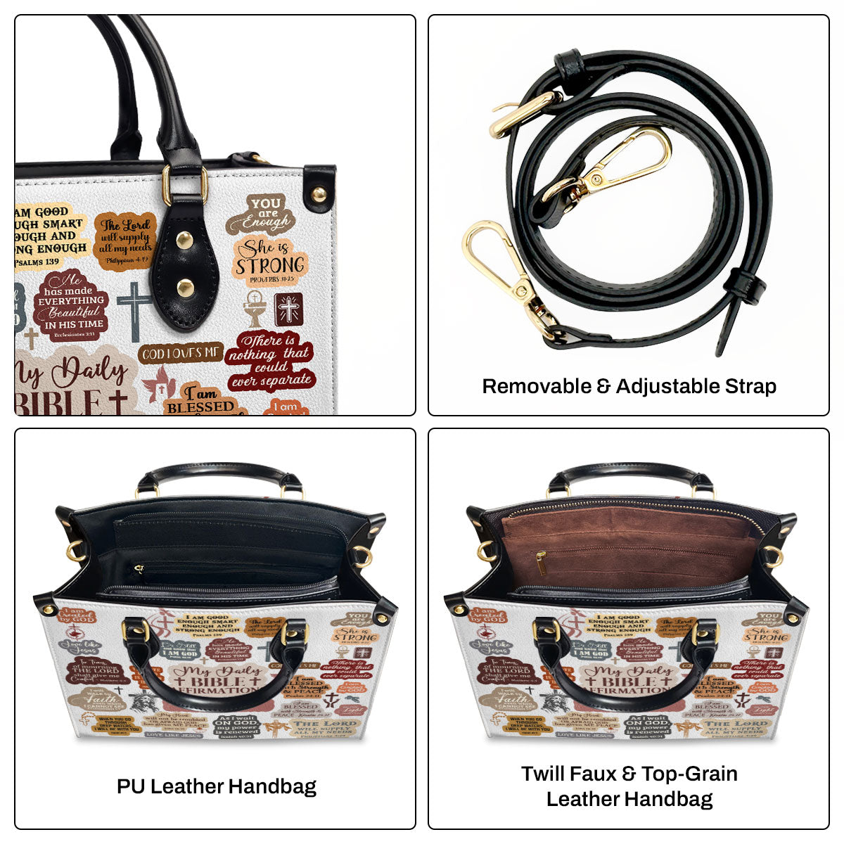 Faith-Inspired - Personalized Leather Handbag for Women GMJSLB200027