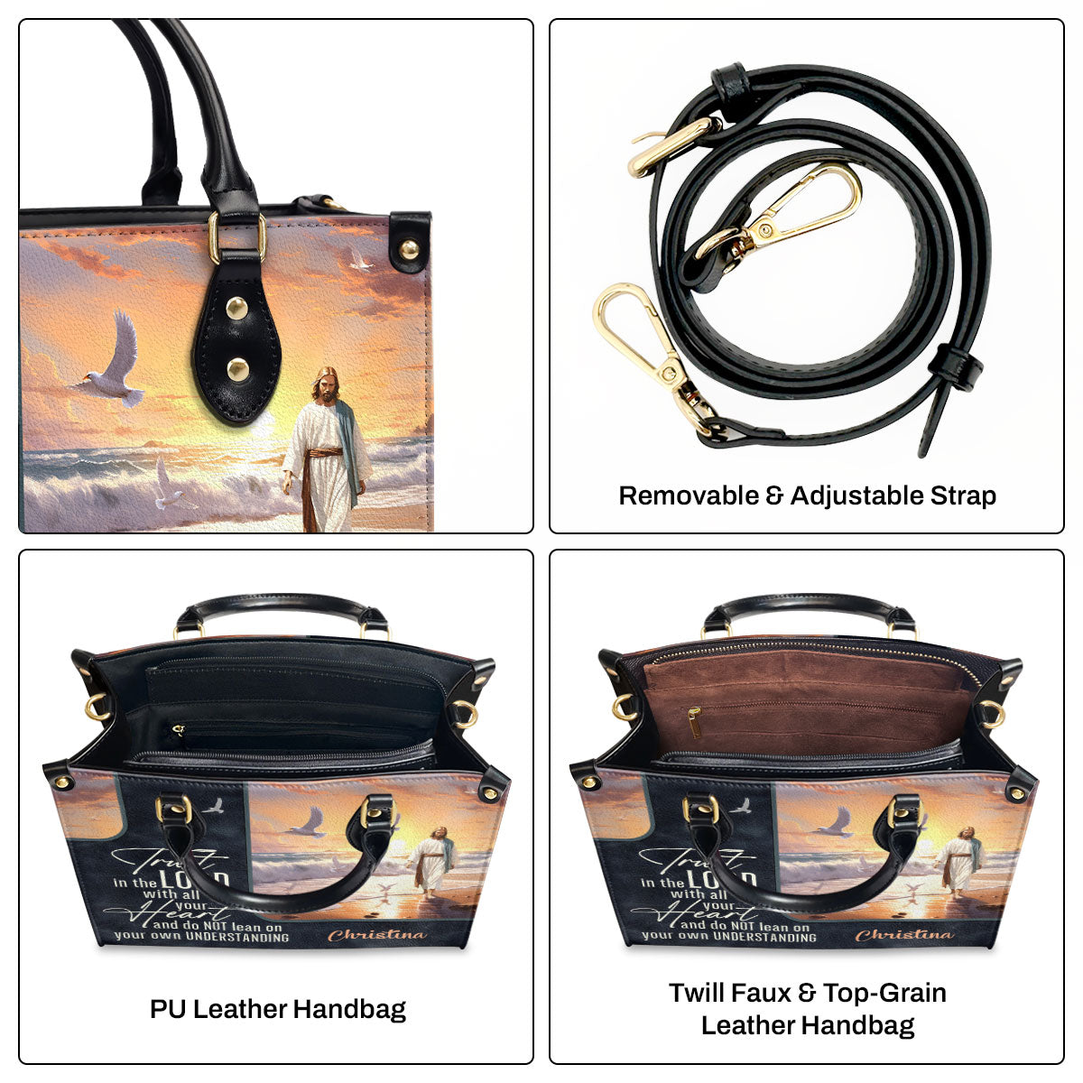 Trust in the Lord - Personalized Leather Handbag GMJSLB200016