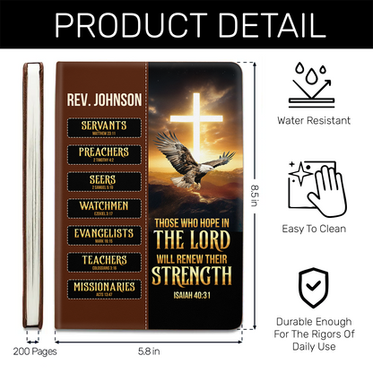 Those Who Hope In The Lord - Personalized Leather Cover Notebook GMJSNB200045