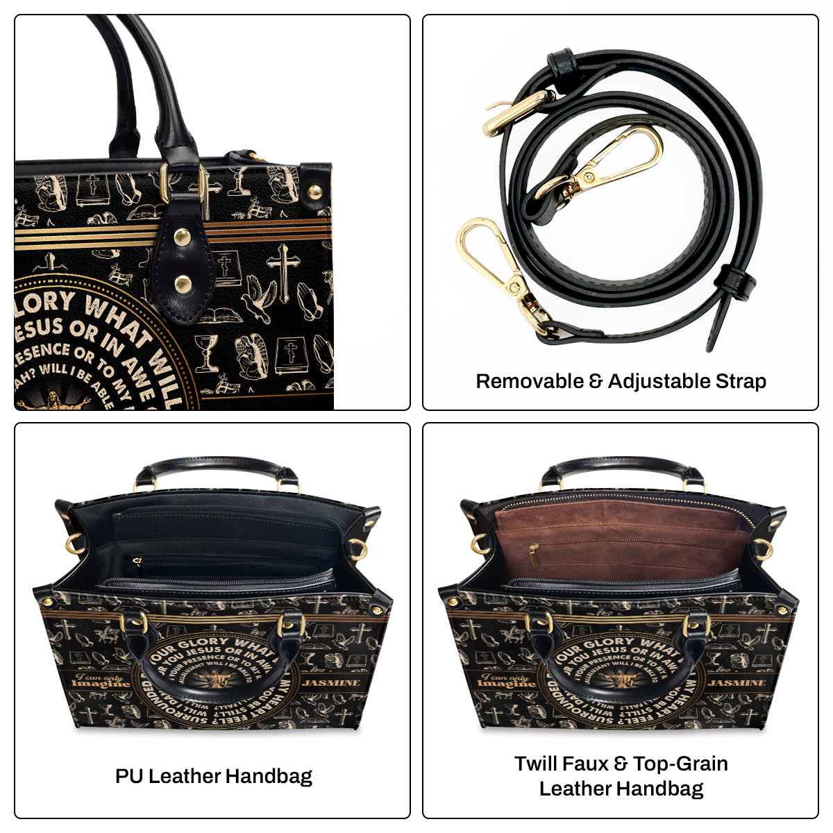 Faith-Inspired - Personalized Leather Handbag GMJSLB200099
