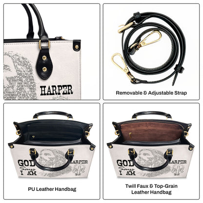 God Says I Am - Personalized Leather Handbag - Gift for Wife GMJSLB200102