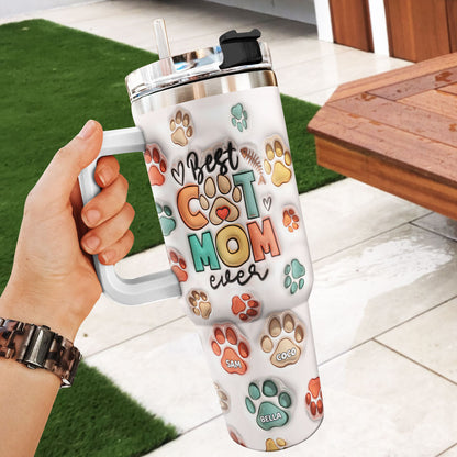 Best Cat Mom - Personalized Stainless Steel Tumbler