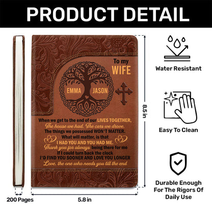 Sentimental Keepsake - Personalized Leather Cover Notebook GMJSNB200115