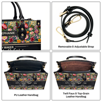 Faith-Based Quote - Personalized Leather Handbag GMJSLB200091