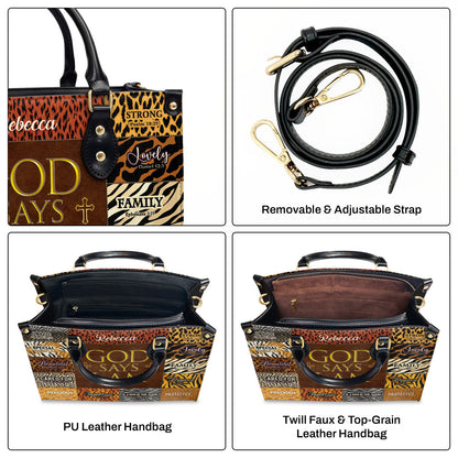 God Says I Am Unique - Personalized Leather Handbag GMJSLB200011