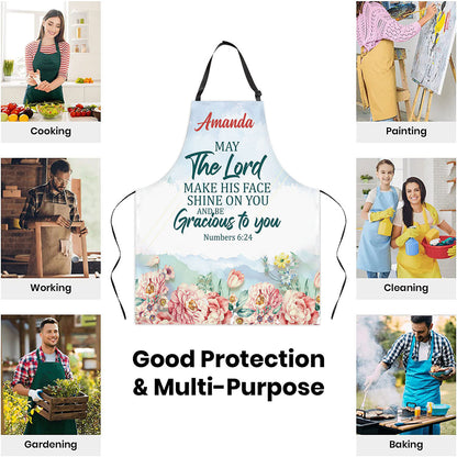 May the Lord Shine on You - Personalized Kitchen Apron