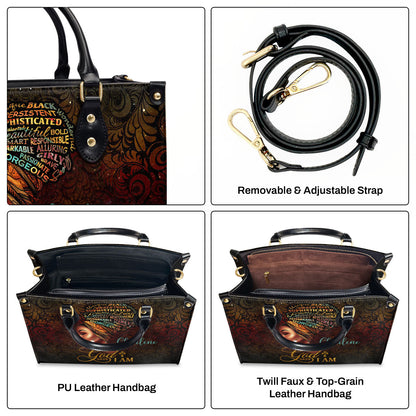 God Says I Am - Personalized Leather Handbag GMJSLB200008