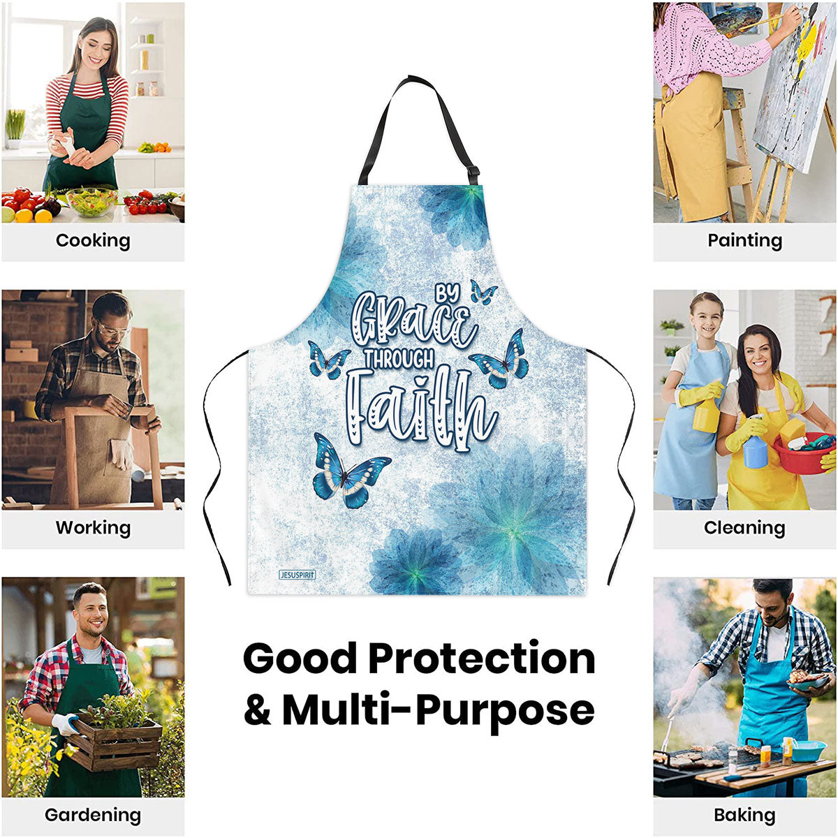 By Grace Through Faith - Christian Gift Apron
