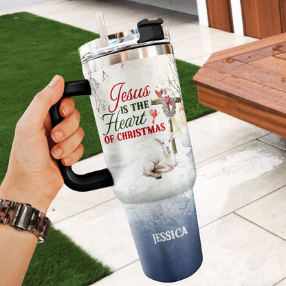 Jesus Is The Heart Of Christmas - Personalized Stainless Steel Tumbler
