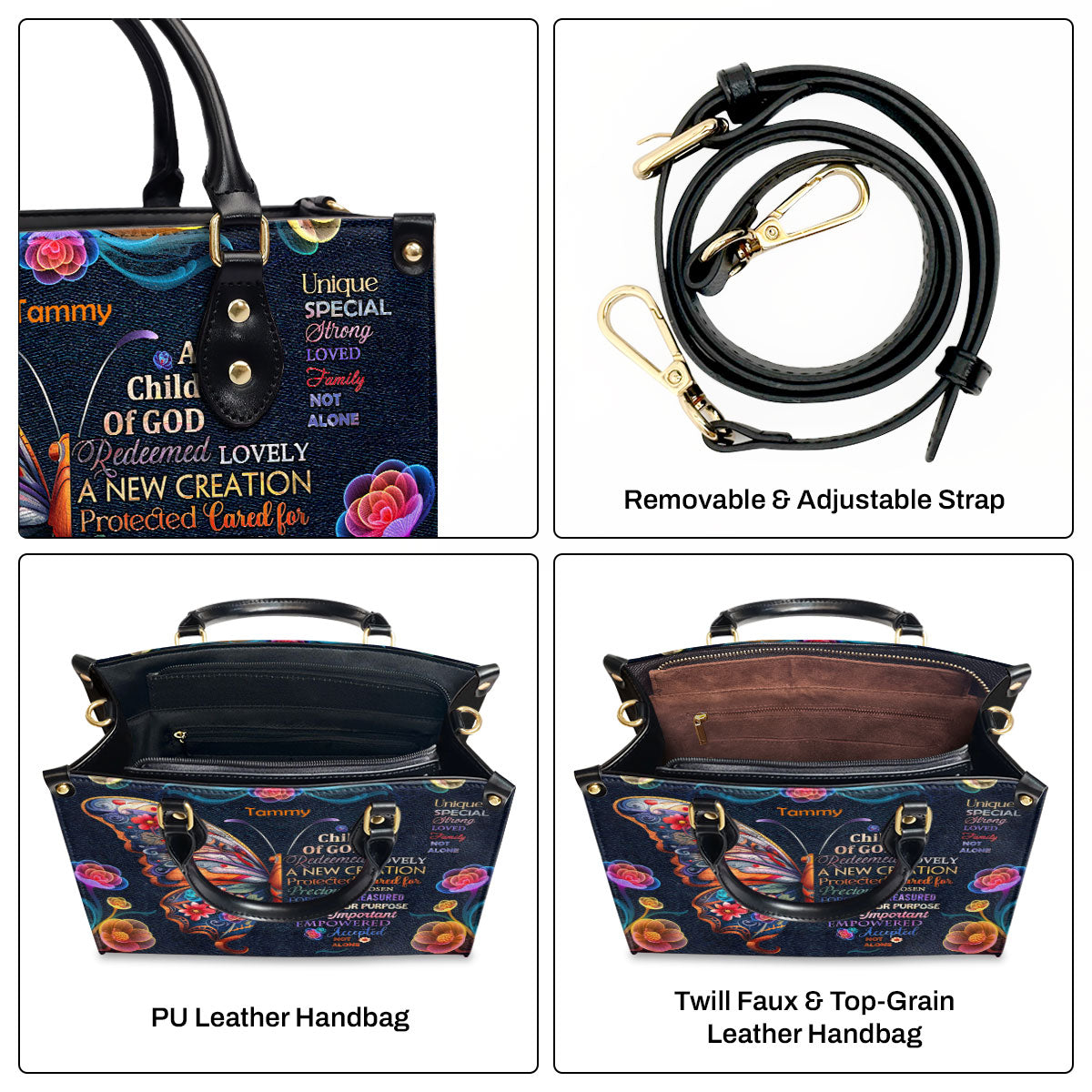 Child Of God - Personalized Leather Handbag GMJSLB200031