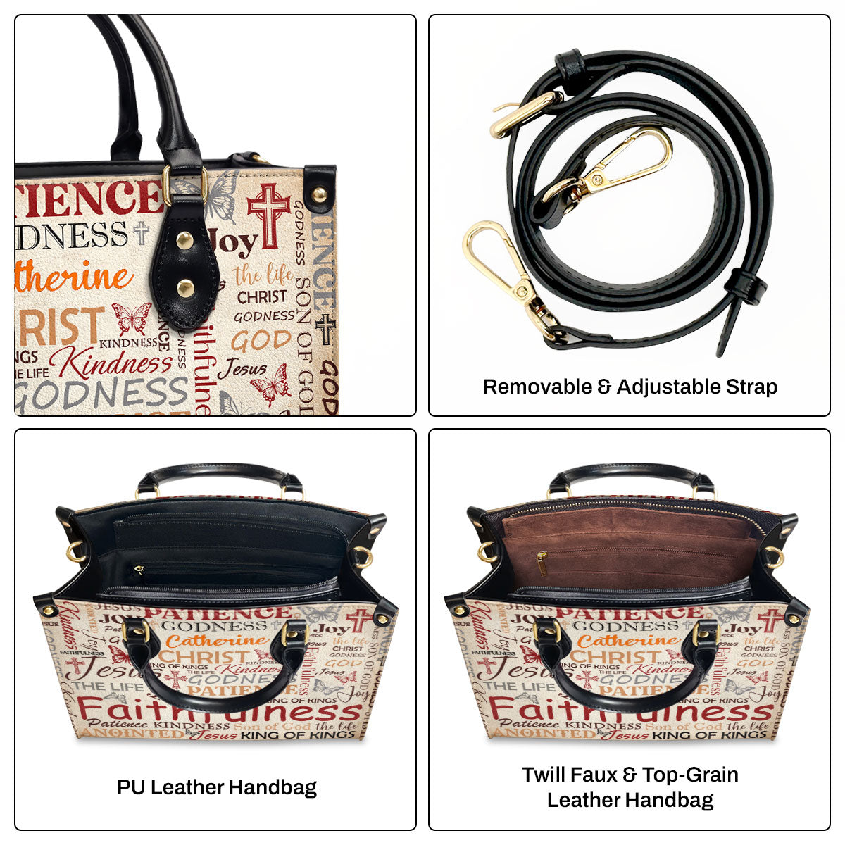 Faith Inspiration - Personalized Leather Handbag for Women GMJSLB200023