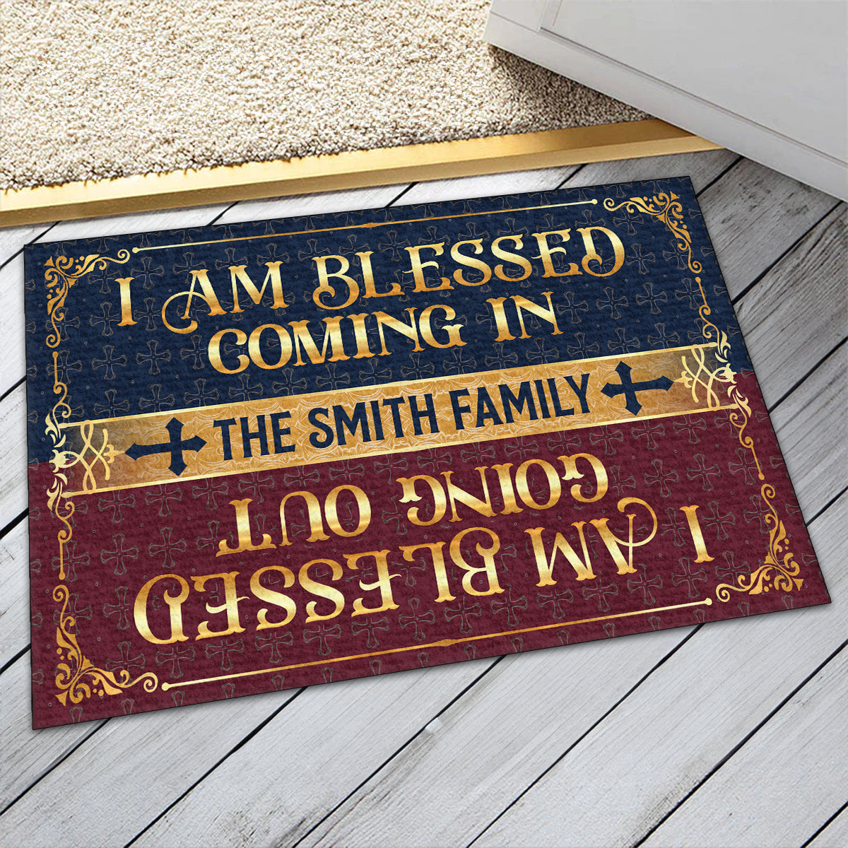 Blessed Coming In - Personalized Doormat
