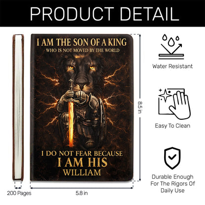 I Am The Son Of A King - Personalized Leather Cover Notebook GMJSNB200013