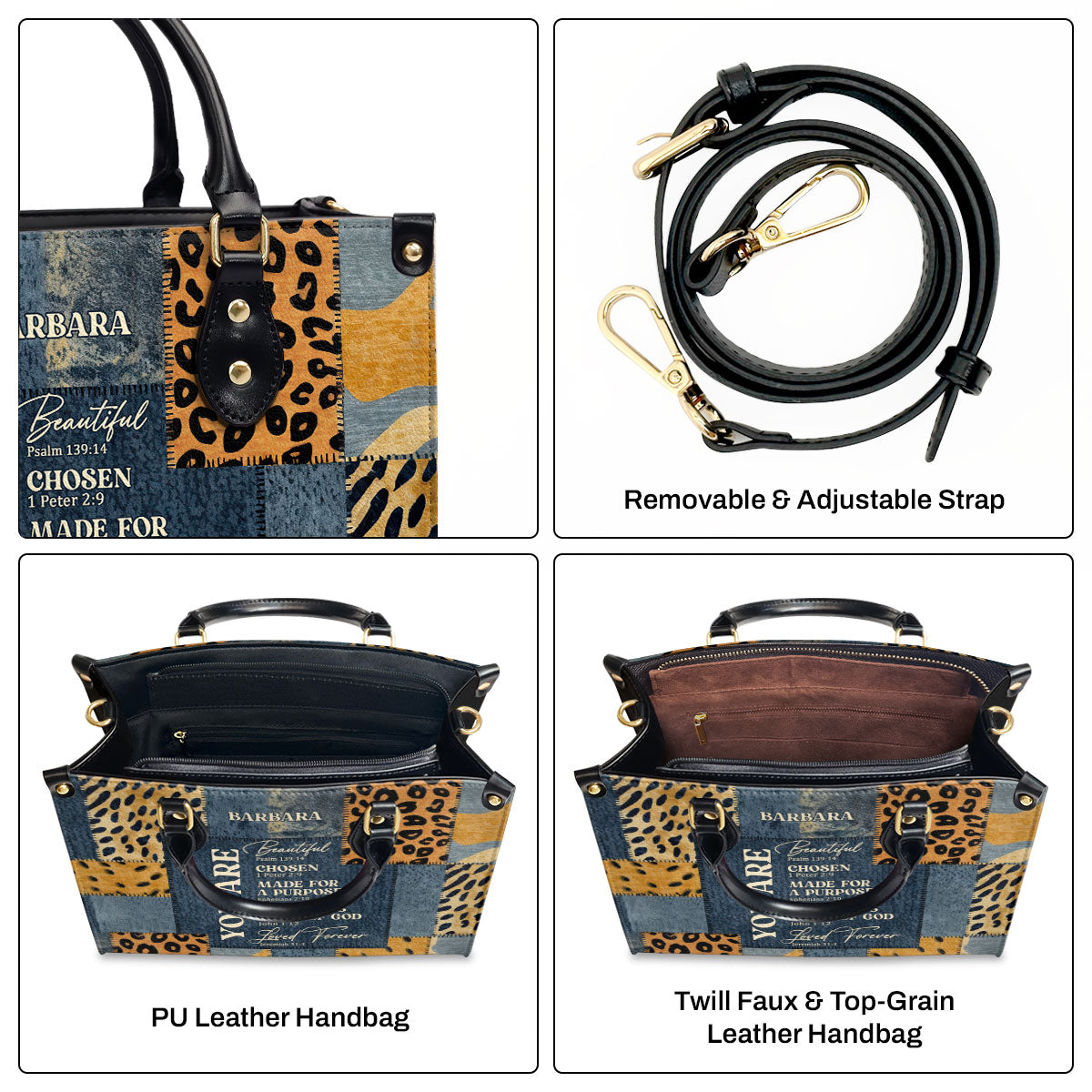 You Are Made For A Purpose - Personalized Leather Handbag GMJSLB200009