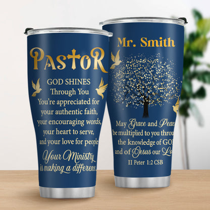 Grace And Peace - Christian Faith Tumbler - Personalized Stainless Steel