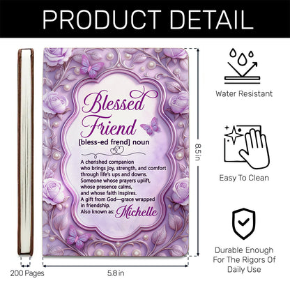 Blessed Friend - Personalized Leather Notebook GMJSNB200034
