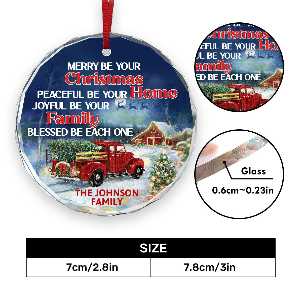 Blessed Be Each One - Personalized Glass Ornament GOJS10161