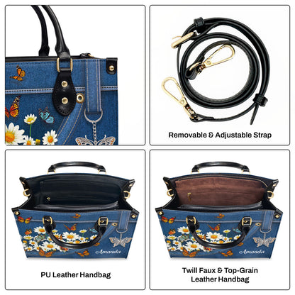 Faith Quote - Personalized Leather Handbag GMJSLB200092