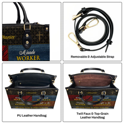 Way Maker - Personalized Leather Handbag with Custom Name GMJSLB200005