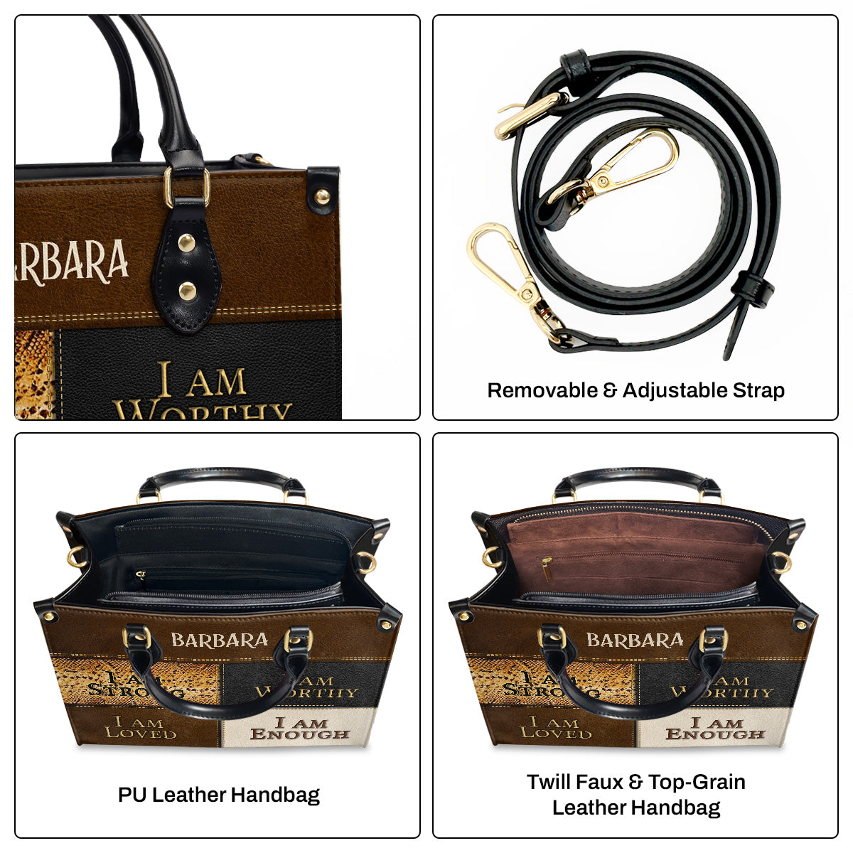 Faith-Inspired - Personalized Leather Handbag GMJSLB200087