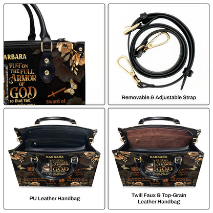 Armor Of God Inspirational - Personalized Leather Handbag GMJSLB200020