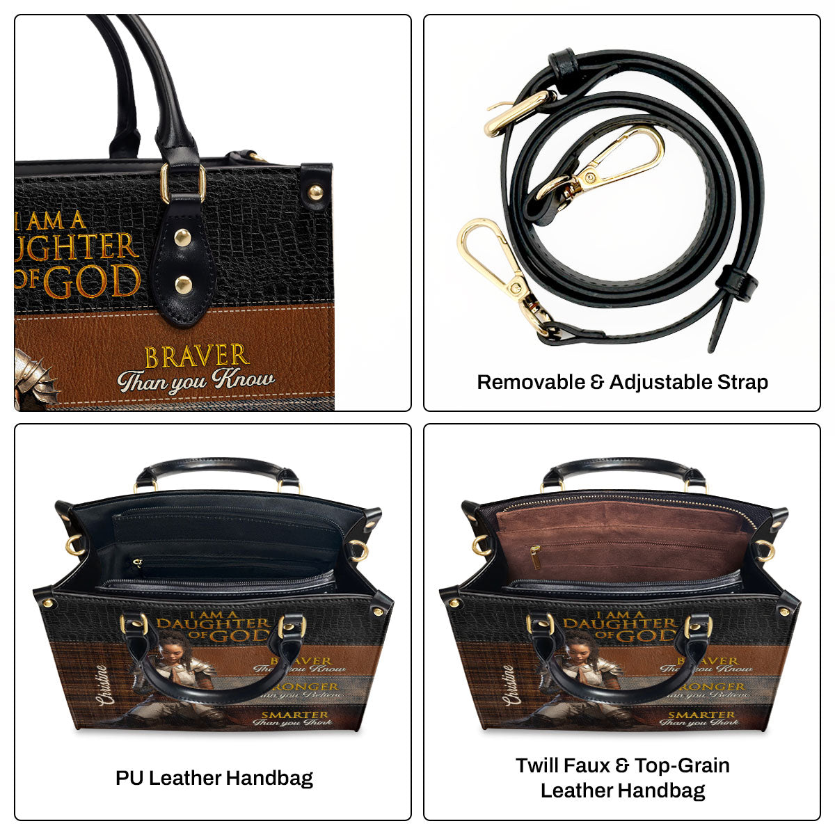 Faith-Inspired - Personalized Leather Handbag GMJSLB200031