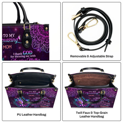 To My Mom - Personalized Leather Handbag - Christian Gift GMJSLB200013