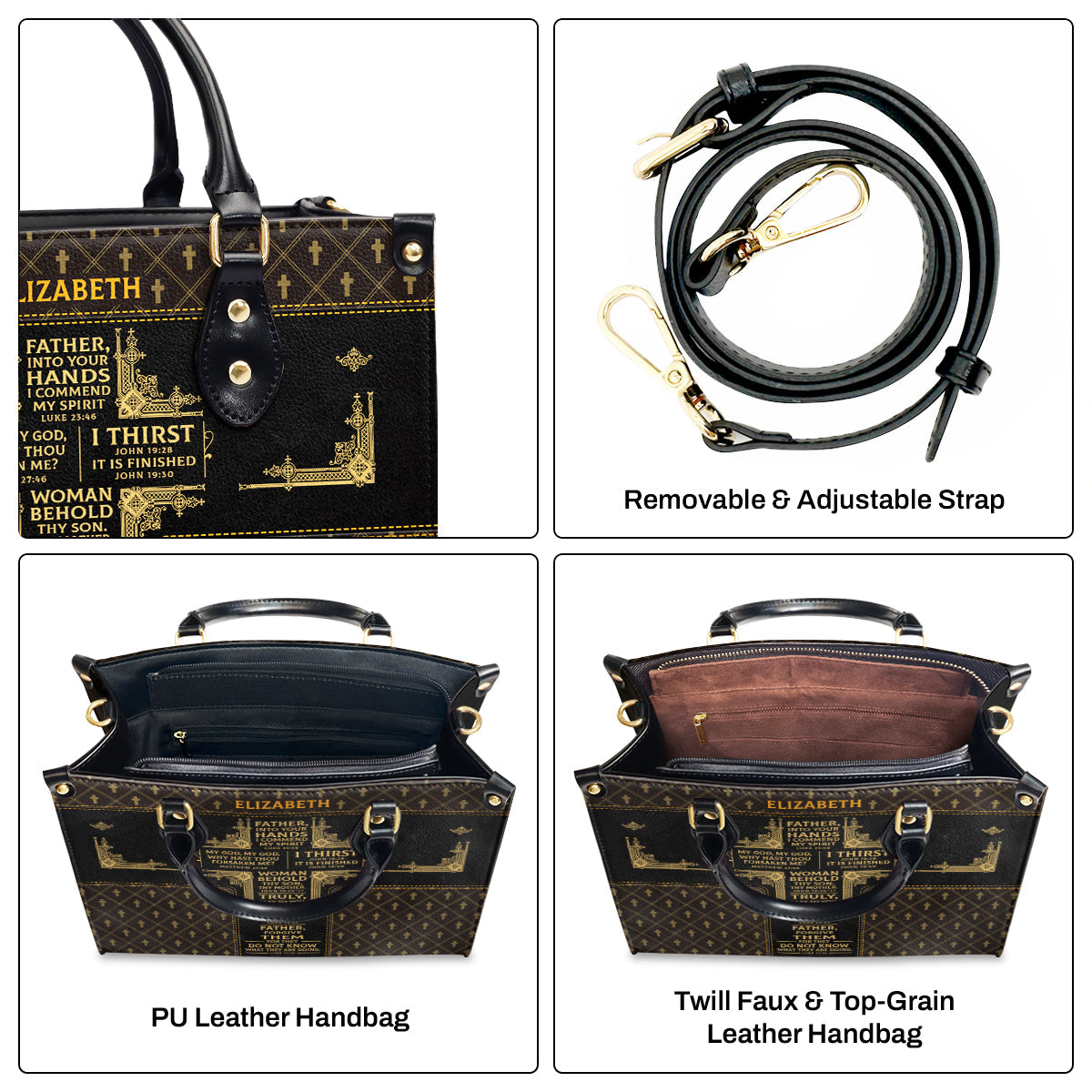 Faith-Inspired - Personalized Leather Handbag GMJSLB200001