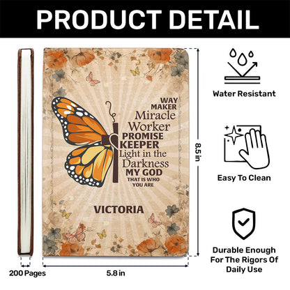 Way Maker - Personalized Leather Cover Notebook GMJSNB200098