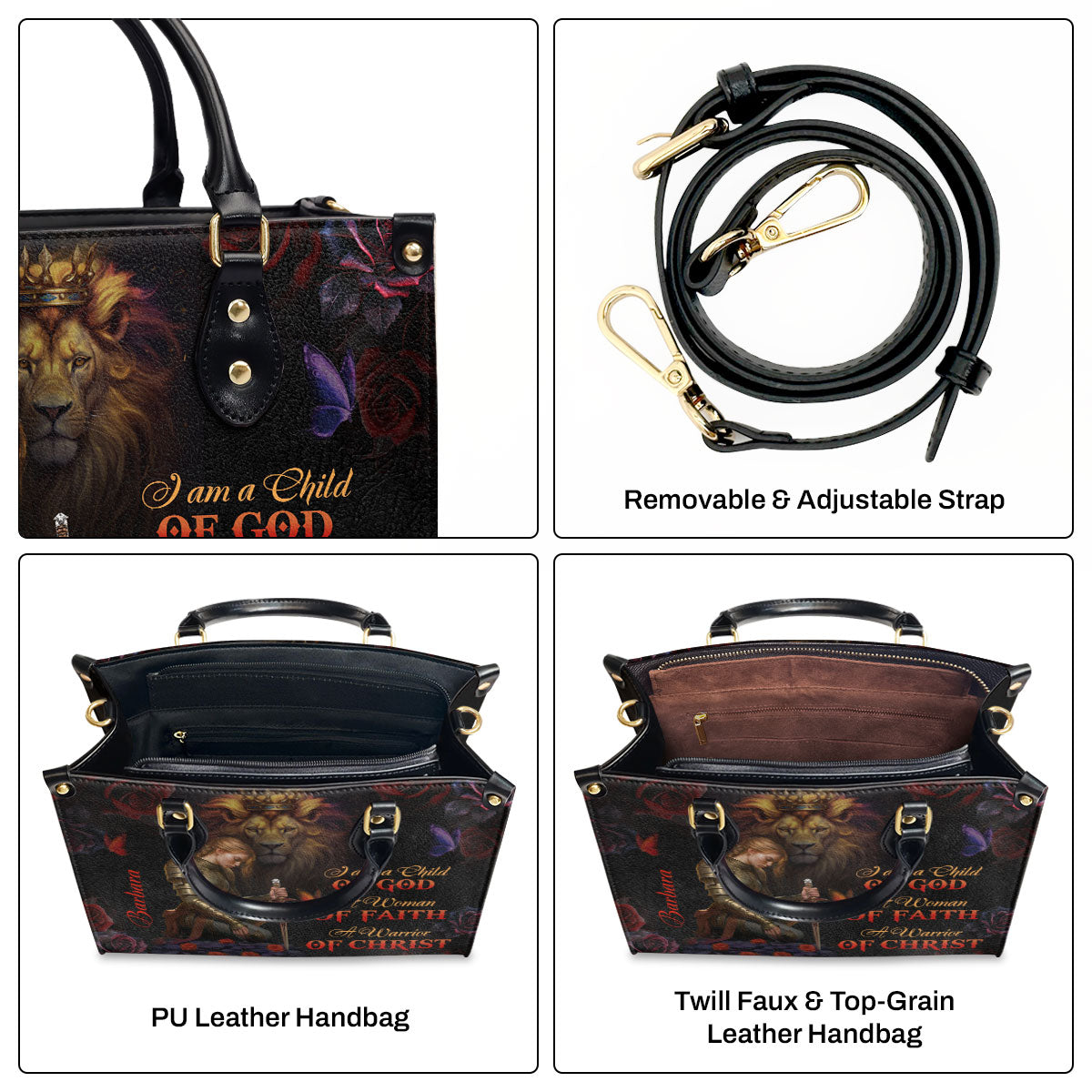 Faith-Inspired - Personalized Leather Handbag GMJSLB200025