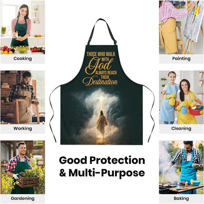 Walk With God - Inspirational Kitchen Apron for Faith